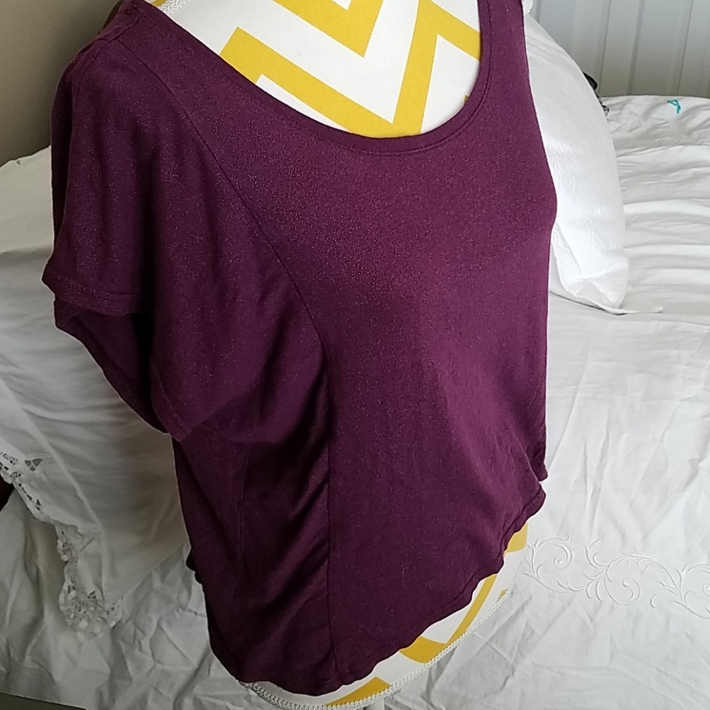 Aeropostale purple sparkle blouse size medium